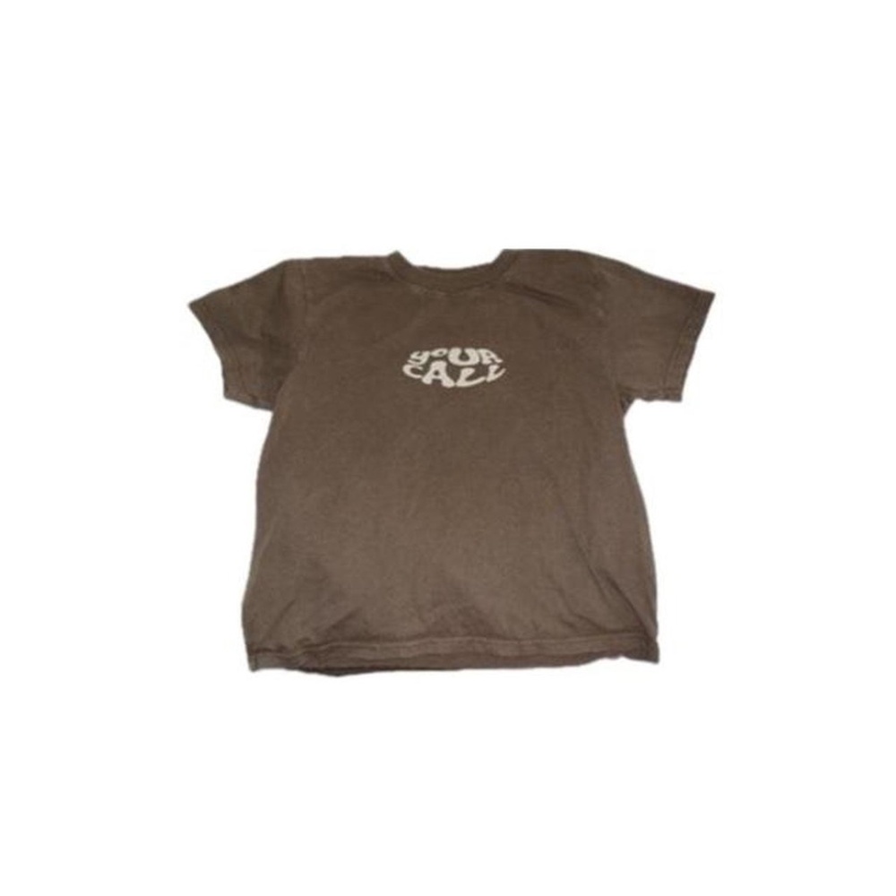 Your Call Graphic Brandy Melville Brown T-Shirt